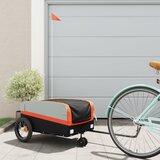 Prikolica za bicikl crno-narančasta 30 kg željezna | shoptok.hr