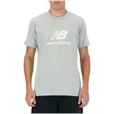 New Balance Majice s kratkimi rokavi Stacked Siva Cene