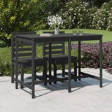 vidaXL Vrtna miza siva 159,5x82,5x110 cm trdna borovina Cene