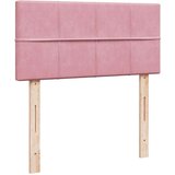 vidaXL Box spring postelja z vzmetnico roza 100x200 cm žamet | Shoptok.si