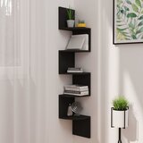  Zidne kutne police crne 19 x 19 x 123 cm konstruirano drvo | shoptok.hr