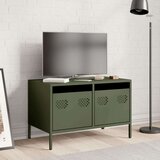 vidaXL TV omarica olivno zelena 68x39x43,5 cm hladno valjano jeklo | Shoptok.si