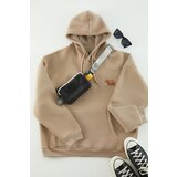 Trendyol Mink Men's Oversize Hooded Animal Embroidery Fleece Inner Sweatshirt. | shoptok.hr