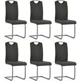The Living Store Nihajni jedilni stoli 6 kosov sivo umetno usnje - Jedilni Stol, (21836739) | Shoptok.si