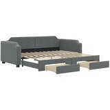  Dnevni krevet na razvlačenje i ladice tamnosivi 100 x 200 cm | shoptok.hr