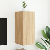 vidaXL Stenska TV omarica z LED lučkami sonoma hrast 30,5x35x70 cm Cene