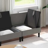  Set namještaja za dnevni boravak 4 pcs Tamnosiva Tkanina | Eponuda.com