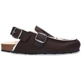 Nae Vegan Shoes Cokli Vegan Winter Clogs with Cotton Lining Medan Brown Kostanjeva u