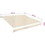Platno za tendu krem 3 x 2,5 m (okvir nije uključen) | shoptok.hr