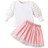 BUBU Komplet bluza i suknja za bebe, Roze-beli | Eponuda.com