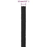 vidaXL Vrv za čoln popolnoma črna 12 mm 25 m polipropilen | Shoptok.si