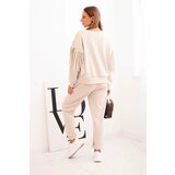 Kesi Włoski Ladies' butter set with fringes on the sleeves beige | shoptok.hr