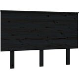 vidaXL Posteljno vzglavje črno 124x6x82,5 cm trdna borovina | Shoptok.si