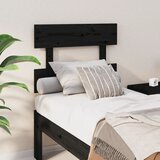 Maison Chic posteljno vzglavje - vzglavna omarica - nočna omarica črno 78,5x3x81 cm trdna borovina, (21705981) | Shoptok.si