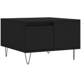 Maison Chic Klubska mizica - kavna mizica - Nizka mizica črna 55x55x36,5 cm inženirski les, (21754385) | Shoptok.si