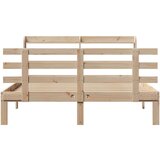 vidaXL Posteljni okvir z vzglavjem 150x200 cm trdna borovina | Shoptok.si