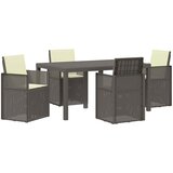  Vrtni set za objed 5 kom. Svjetlosiva i Krem PP | shoptok.hr