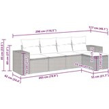  5-dijelni set vrtnih sofa s jastucima poliratan smeđi | shoptok.hr