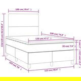  Krevet box spring s madracem LED ružičasti 120x190cm baršunasti | shoptok.hr