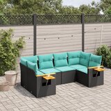 vidaXL 6-dijelni set vrtnih sofa od poliratana s jastucima crni | shoptok.hr