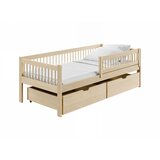  Drveni dječji krevet EDI s ladicom - svijetlo drvo - 200x90 cm - Madrac PE pjena 8 cm-spužvasti madrac | shoptok.hr