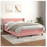 vidaXL Box spring postelja z vzmetnico roza 140x190 cm zamet Cene