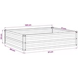  Povišeni vrtni krevet Crna 100 x 80 x 24 cm - 100 x 80 x 24 cm Crna | shoptok.hr