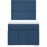  Krevet s oprugama i madracem plavi 100 x 200 cm od tkanine | shoptok.hr