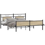  Metalni okvir kreveta bez madraca boja hrasta sonome 183x213 cm | shoptok.hr