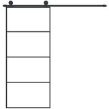  Klizna vrata s priborom 90 x 205 cm od ESG stakla i aluminija | shoptok.hr