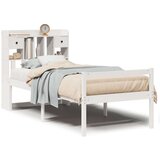 Knjižna postelja brez vzmetnice bela 75x190 cm trdna borovina, (5000123374) | Shoptok.si