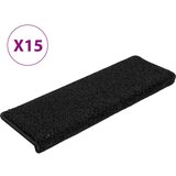 vidaXL Preproge za stopnice 15 kosov 65x21x4 cm črne, (20980915) | Shoptok.si