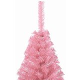 vidaXL Umjetno predsvijetljeno božićno drvce Ružičasta 120 cm PVC | shoptok.hr