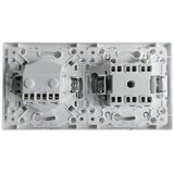 Aigostar dupli prekidač br. 6 + 6 i utičnica schuko 250V sa okvirom, bela | Eponuda.com
