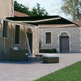  Tenda na ručno uvlačenje s LED svjetlima 400 x 300 cm antracit Cijene