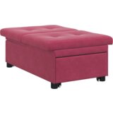 vidaXL Kavč Postelja 3-v-1 Izvlečna Oblika Bordo Žamet | Shoptok.si