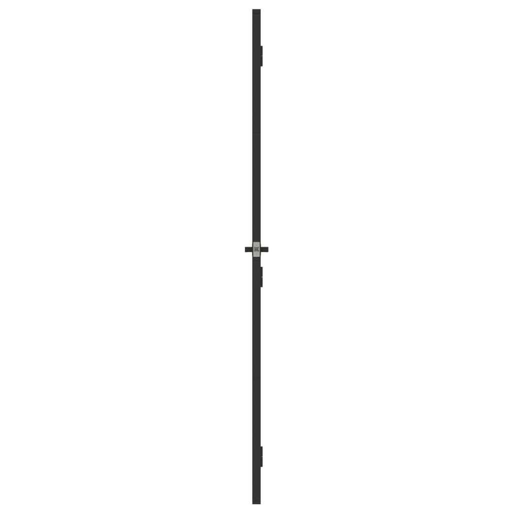 VidaXL Notranja vrata ozka črna 93x201,5 cm kaljeno steklo in aluminij Slike