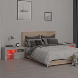  Noćni ormarići 2 kom s LED svjetlima boja betona 70x36,5x40 cm | shoptok.hr