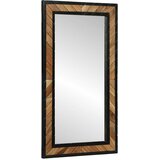 Zidno ogledalo Crna i smeđa 50 x 2 x 90 cm Čvrsto drvo akacije | shoptok.hr