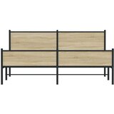 Metalni okvir kreveta bez madraca boja hrasta sonome 160x200 cm | shoptok.hr