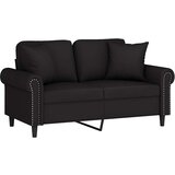  Dvosjed s ukrasnim jastucima crni 120 cm baršunasti | shoptok.hr