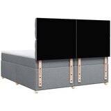  Krevet s oprugama i madracem svjetlosivi 200 x 200cm od tkanine | shoptok.hr