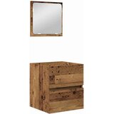  Set namještaja za kupaonicu Zidne 2 pcs Stari drvo i bijela | shoptok.hr