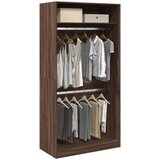 vidaXL garderobna omara rjavi hrast 100x50x200 cm inženirski les | Shoptok.si