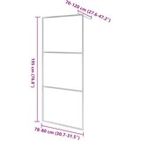 Pregrada za tuširanje s cijelim mutnim staklom ESG 80 x 195 cm | shoptok.hr
