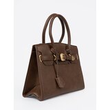 Shelvt Brown handbag with a decorative buckle in gold | ePonuda.com