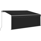 Tenda na ručno uvlačenje s roletom LED 3,5 x 2,5 m antracit | shoptok.hr