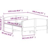  Okvir kreveta s uzglavljem 120x190 cm od borovine | shoptok.hr