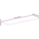  Stolna ploča 110x70x3 8 cm pravokutna od masivnog drva bagrema | shoptok.hr