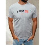 DStreet T-shirt męski z nadrukiem jasnoszary | Shoptok.si